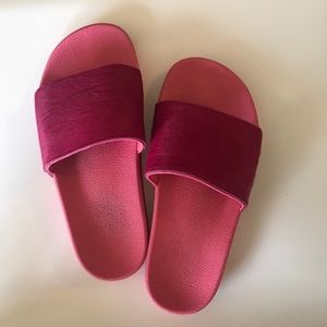 Adidas Pink Pony Hair Slides
